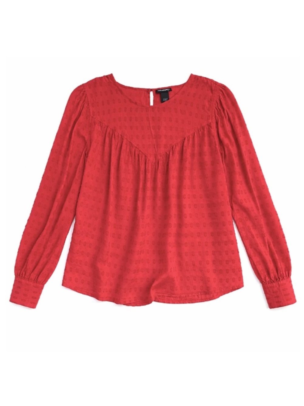 Wrangler Retro Red Textured Western Blouse Women’s Medium Long Sleeve
